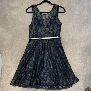Express Black/Silver Lace Dress